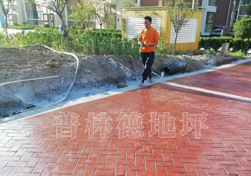 山东济宁压模地坪项目